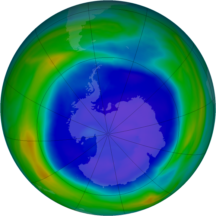Antarctic ozone map for 10 September 2006